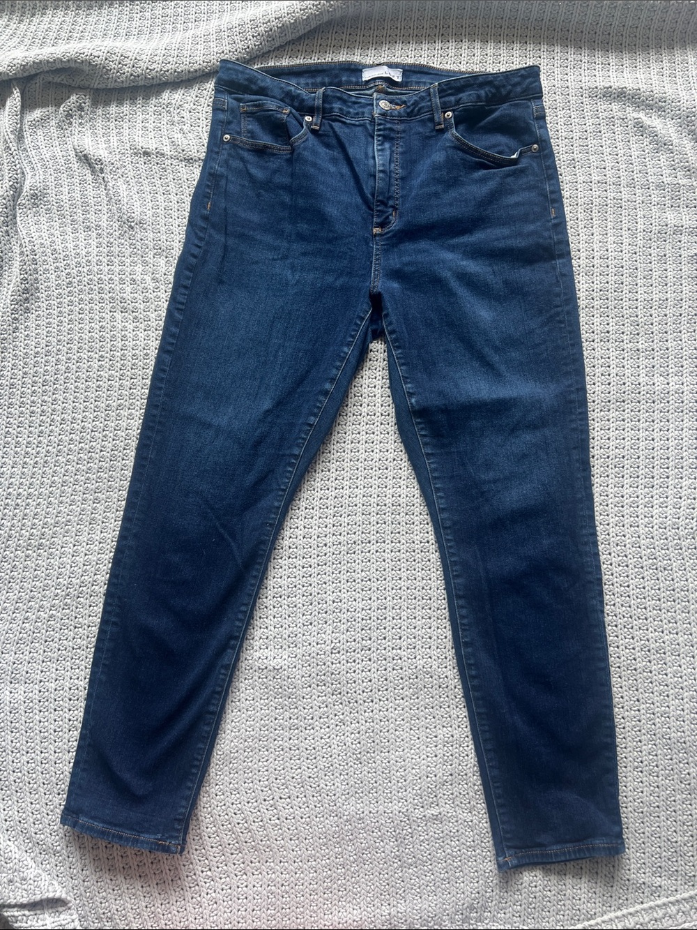 Dark Blue Women's Jeans - Classic High-Rise Slim Fit